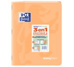Cahier Easybook pastel Oxford agrafe 170x220 96pages seyes assorti