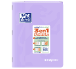 Cahier Easybook pastel Oxford agrafe 170x220 96pages seyes assorti