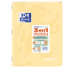 Cahier Easybook pastel Oxford agrafe 170x220 96pages seyes assorti