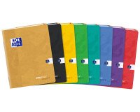 Cahier easybook kraft Oxford agrafe 170x220 96pages seyes assorti