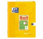 Cahier easybook kraft Oxford agrafe 170x220 96pages seyes assorti