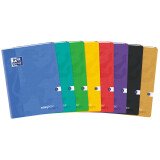 Cahier easybook kraft Oxford agrafe 240x320 96pages seyes assorti