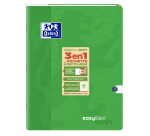 Cahier Easybook kraft Oxford agrafe 240x320 96pages seyes assorti