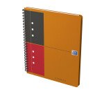 Cahier Oxford international activebook a5+ ligné 6mm 160 pages reliure spirale couverture polypro gris