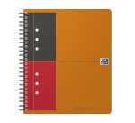Cahier Oxford international activebook a5+ ligné 6mm 160 pages reliure spirale couverture polypro gris