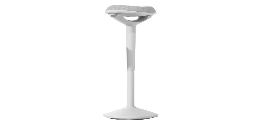 Tabouret ergonomique de bureau Unilux ergo boost blanc hauteur 55-70 cm