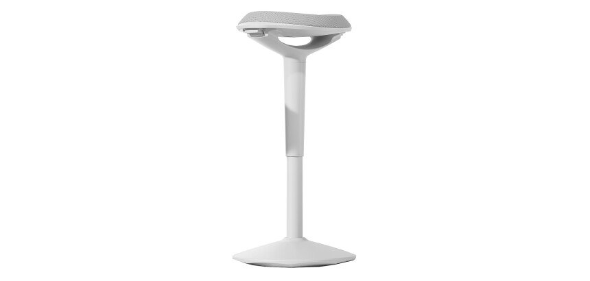 Tabouret ergonomique de bureau Unilux ergo boost blanc hauteur 55-70 cm