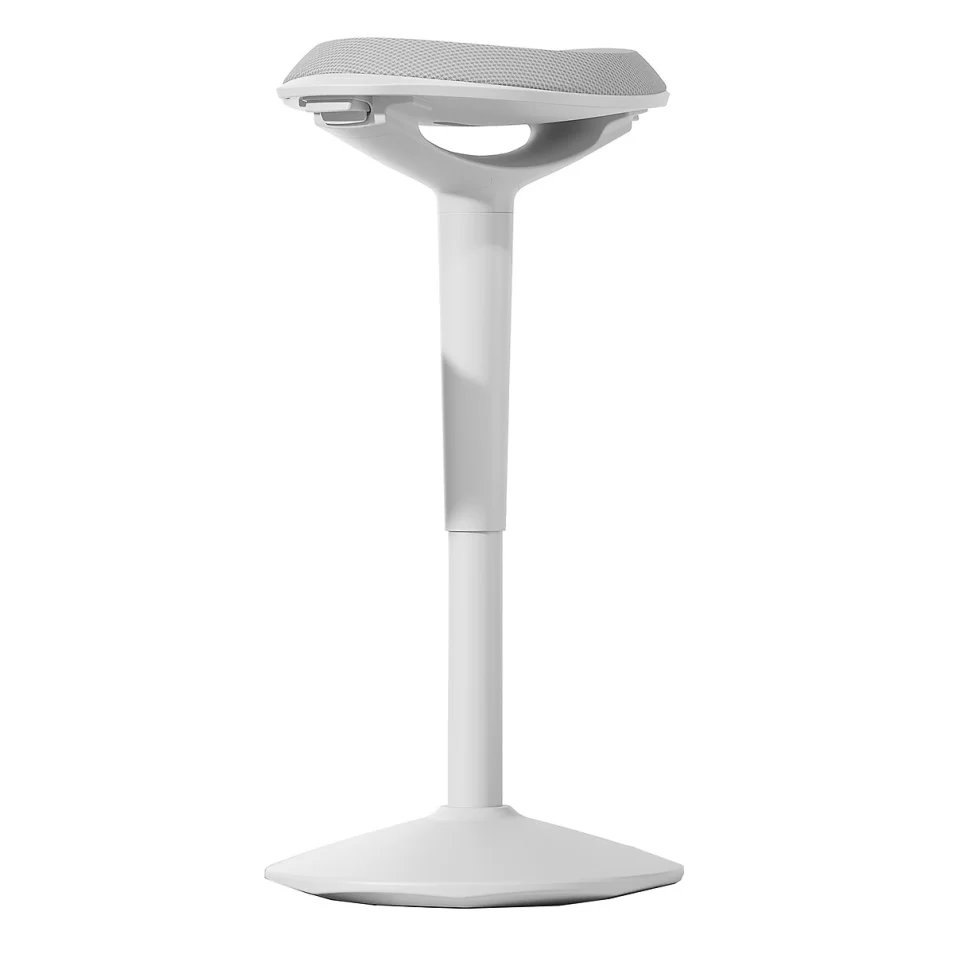 Tabouret ergonomique de bureau Unilux ergo boost blanc hauteur 55-70 cm sur