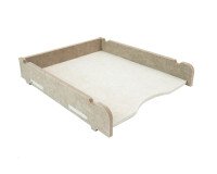 Corbeille à courrier écologique Unilux en pet recyclé stoll blanc beige 34 cm x23cm x6cm