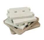 Pot a crayons écologique Unilux en pet recyclé kube blanc / beige 10cm x10cmx10cm