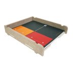 Corbeille à courrier écologique Unilux en pet recyclé stoll blanc beige 34 cm x23cm x6cm