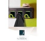 Patère de porte fil magnétique noir