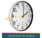 Pendule Unilux wave gris métal