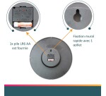 Pendule Unilux wave gris métal