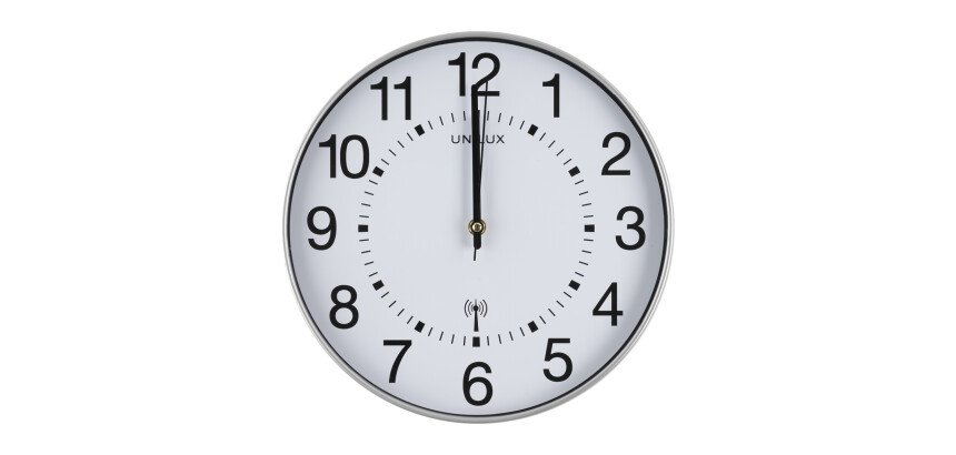 Pendule Unilux wave gris métal