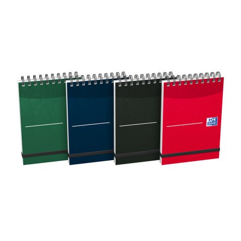 Bloc de bureau Office Essentials Oxford 7,4 x 10,5 cm spirale ligné 6 mm - 70 feuilles