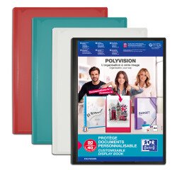 Protège-documents Oxford Polyvision A4 80 vues / 40 pochettes couverture polypro opaque assorti