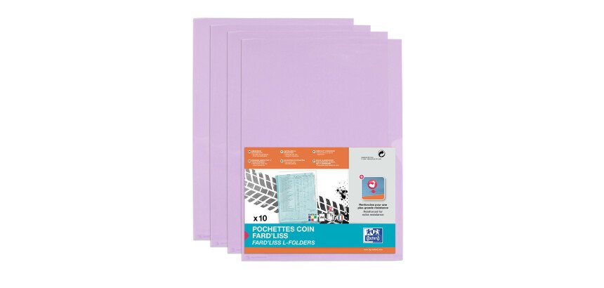 Pochettes coin Fard'Liss, A4, PVC 0,20 mm, bleu