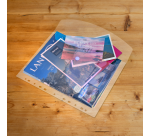 Sachet de 6 pochettes perforées Oxford à velcro® a4 polypro lisse épaisseur 20/100ème incolore