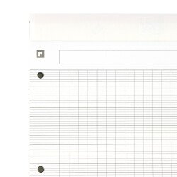 Bloc de bureau Oxford Office Essentials 22,5 x 29,7 agrafé - grands carreaux - 80 feuilles