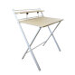 bureau pliable homy blanc/hêtre 91,5 cm x 75 x 62 cm