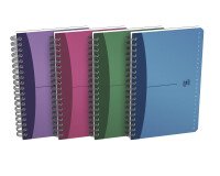 Répertoire Oxford office urban mix 11cm x 17cm ligné 6mm 180 pages reliure spirale couverture polypro coloris assortis