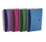 Carnet Oxford office Urban mix 9cm x 14cm petits carreaux 5mm 180 pages reliure spirale couverture polypro coloris assortis