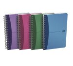 Carnet Oxford office Urban mix 11cm x 17cm petits carreaux 5mm 180 pages reliure spirale couverture polypro coloris assortis
