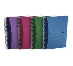 Répertoire Oxford office urban mix a5 ligné 7mm 180 pages reliure spirale couverture polypro coloris assortis
