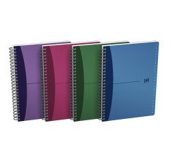 Répertoire Oxford office urban mix a5 ligné 7mm 180 pages reliure spirale couverture polypro coloris assortis