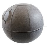 Siège ballon ergonomique Unilux diamètre 65 cm ergo sphere feutrine gris