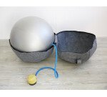 Siège ballon ergonomique Unilux diamètre 65 cm ergo sphere feutrine gris
