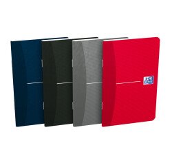 Carnet Oxford office Essentials 9x14cm petits carreaux 5mm 96 pages agrafées couverture carte coloris assortis