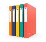 Boîte Oxford capacité standard boston 24x32 dos 40mm avec élastique couverture carte coloris assortis