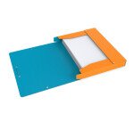 Boîte Oxford capacité standard boston 24x32 dos 40mm avec élastique couverture carte coloris assortis