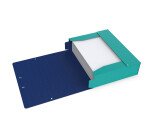 Boîte Oxford grande capacité boston 24x32cm dos 80mm avec élastique couverture carte coloris assortis