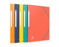 Chemise 3 rabats Oxford boston a4 avec élastique couverture carte coloris assortis