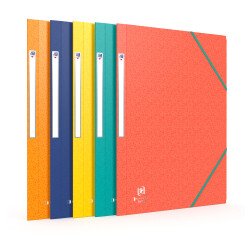 Chemise 3 rabats Oxford boston a4 avec élastique couverture carte coloris assortis