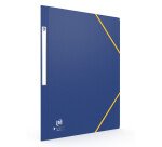 Chemise 3 rabats Oxford boston a4 avec élastique couverture carte bleu