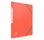 Chemise 3 rabats Oxford boston a4 avec élastique couverture carte rouge