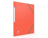 Chemise 3 rabats Oxford boston a4 avec élastique couverture carte rouge