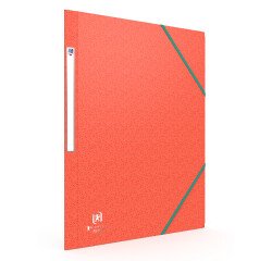 Chemise 3 rabats Oxford boston a4 avec élastique couverture carte rouge