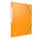 Chemise 3 rabats Oxford boston a4 avec élastique couverture carte orange