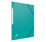 Chemise 3 rabats Oxford boston a4 avec élastique couverture carte vert