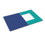 Chemise 3 rabats Oxford boston a4 avec élastique couverture carte vert