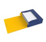 Boîte Oxford grande capacité boston 24x32cm dos 80mm avec élastique couverture carte coloris assortis