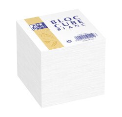 Bloc cube Oxford pense-bête 9x9cm 680 feuilles unies blanches
