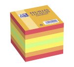 Bloc cube Oxford pense-bête 9x9cm 680 feuilles unies assorties
