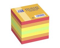 Bloc cube Oxford pense-bête 9x9cm 680 feuilles unies assorties