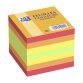 Bloc cube Oxford pense-bête 9x9cm 680 feuilles unies assorties